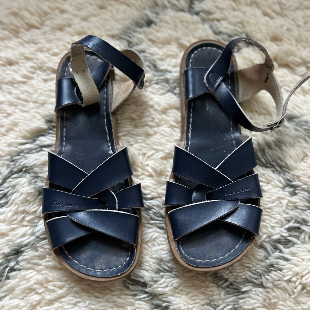 Navy Blue Classic Saltwater Sandals